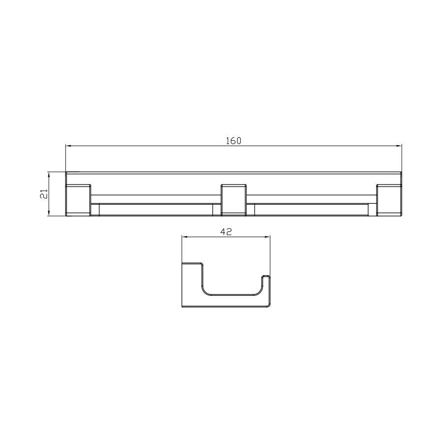 Планка с крючками Rav Slezak NIL NLA0105, хром