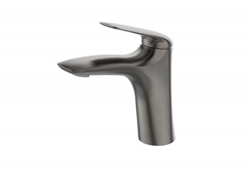 METAURO-LS-GM-W0 Смеситель для раковины однорычажный, без донного клапана, оружейная сталь, артикул METAURO-LS-GM-W0