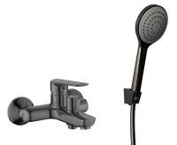 Смеситель Lagos Gun Metal для ванны, с коротким изливом, c акс., артикул: LG54GM