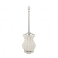 OLIVIA Ершик напольный, керамика белая, хром