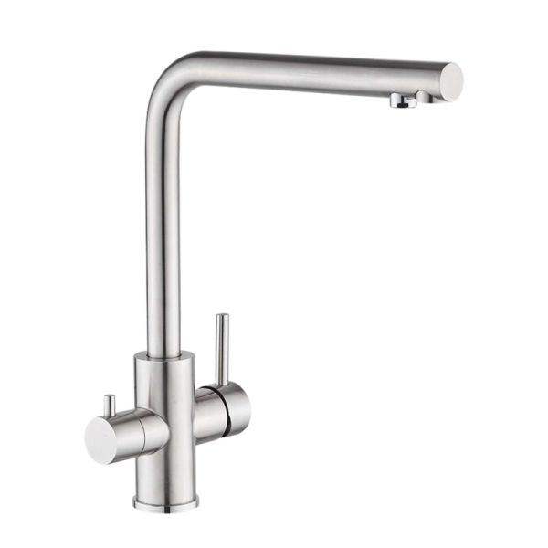 Смеситель для кухни с подключением к фильтру Fmark FS0962L, сатин