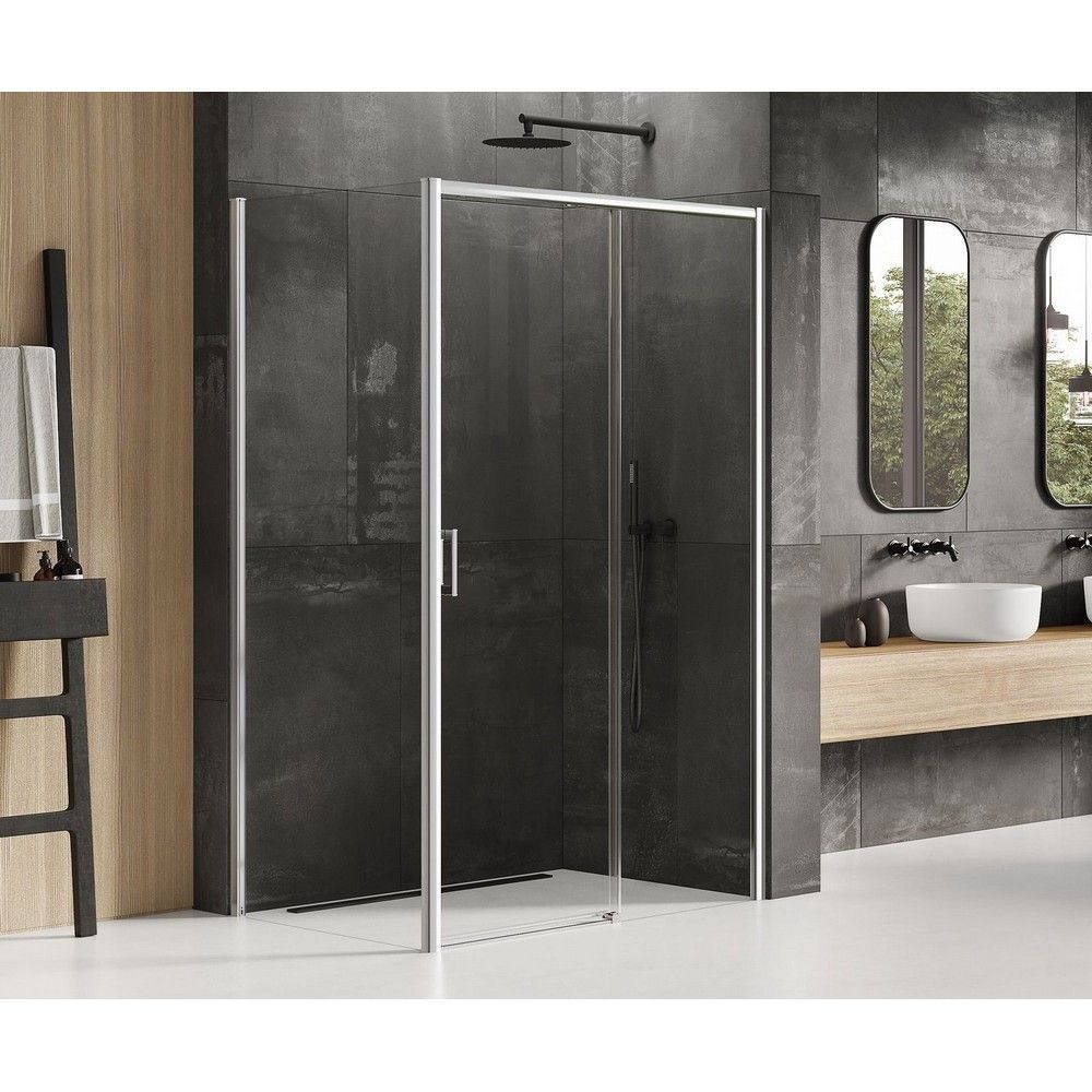 Душевое ограждение NEW TRENDY PRIME 140x70x200 D-0307A/D-0122B (хром)