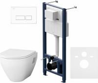 Комплект унитаза с инсталляцией AM.PM Spirit V2.0 FlashClean IS47001.701738 с сиденьем Микролифт и клавишей смыва Белый Комплект унитаза с инсталляцией AM.PM Spirit V2.0 FlashClean IS47001.701738 с сиденьем Микролифт и клавишей смыва Белый