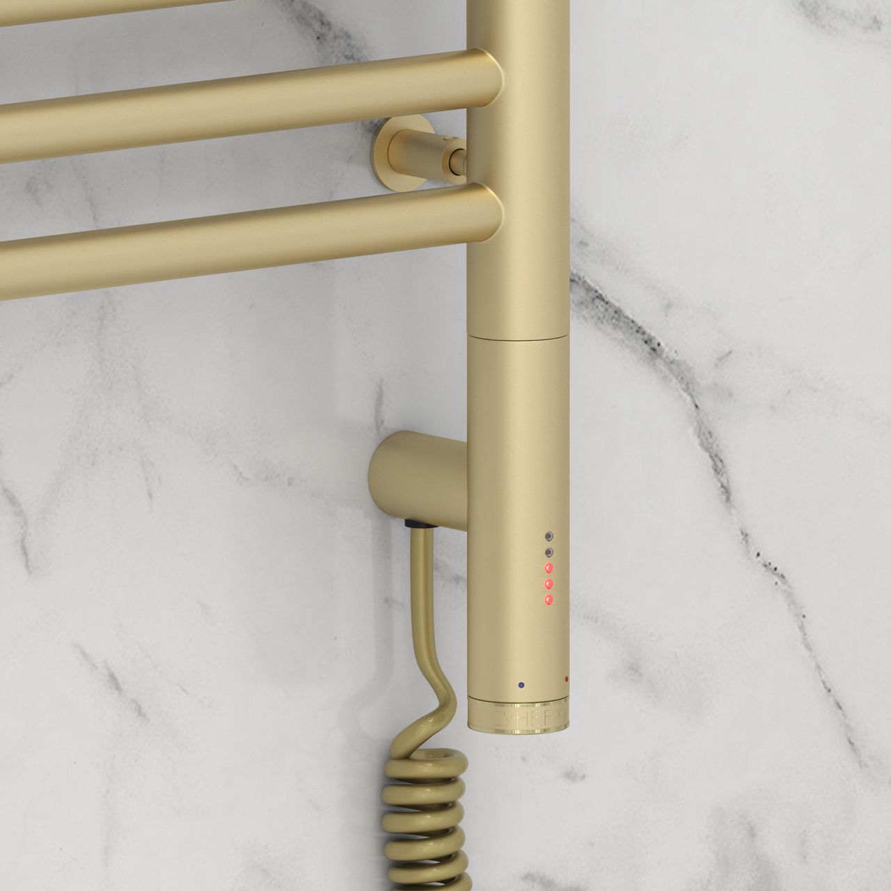 Полотенцесушитель электрический "БОГЕМА 3.0" прямая 1000х400 / МЭМ правый (Матовая шампань)