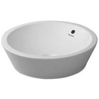 Duravit Раковина накладная  круглая 530мм, без отв под смеситель, с переливом, цвет белый Duravit Раковина накладная  круглая 530мм, без отв под смеситель, с переливом, цвет белый