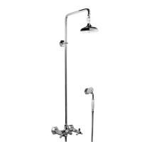 Stella Eccelsa Душевой комплект 3284/33: смеситель, верхний+ручной душ, цвет: хром