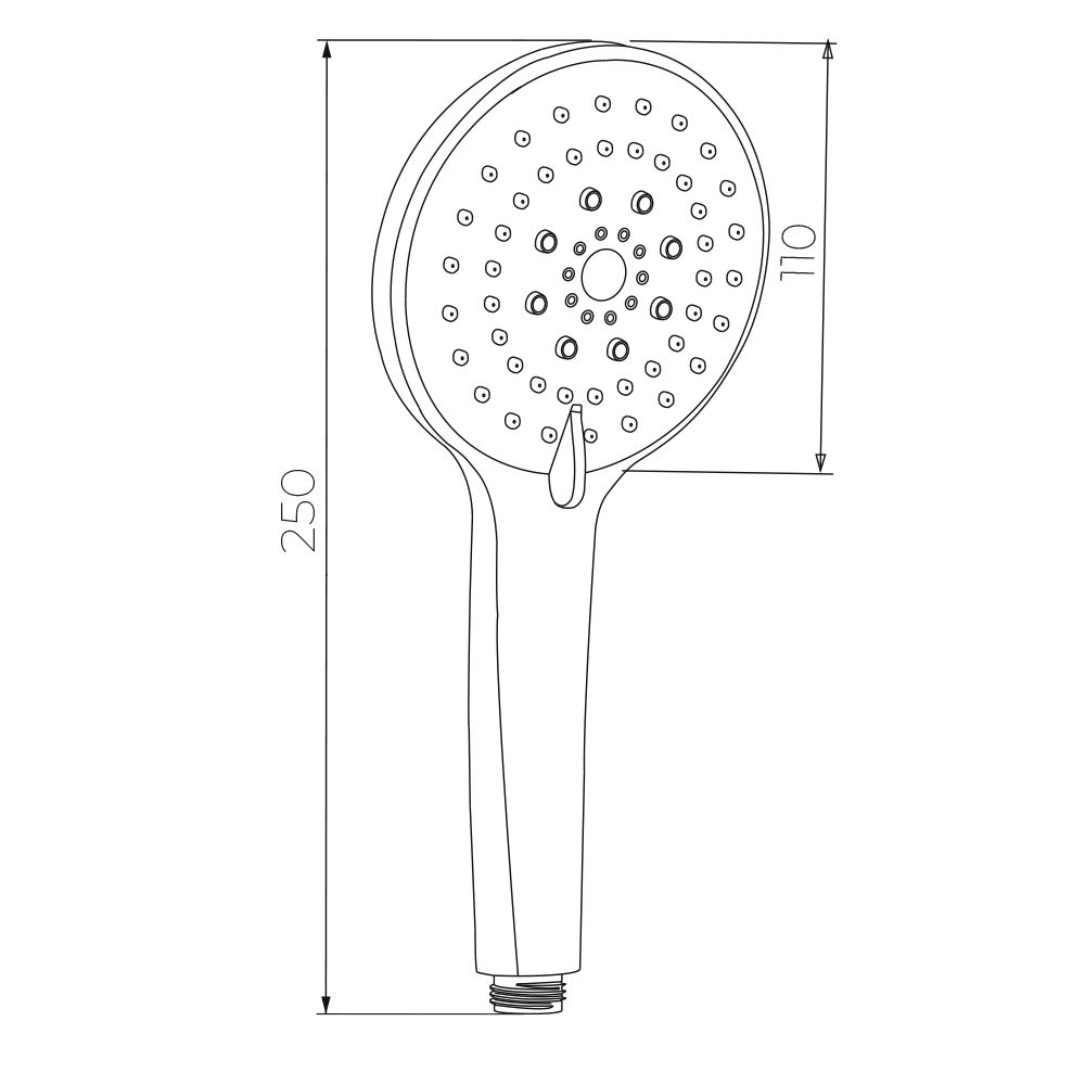 Лейка для душа WesnaArt LD033, хром
