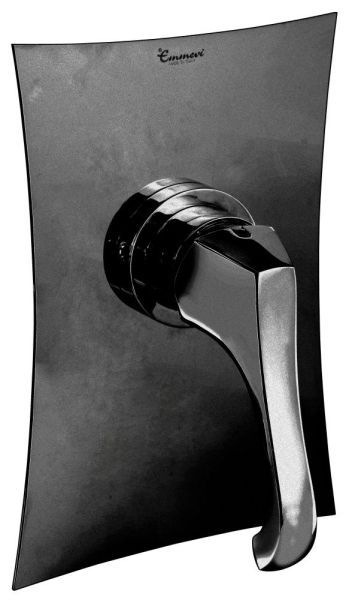 Emmevi Ares, встраиваемый в стену однорычажный смеситель для душа, цвет черный матовый