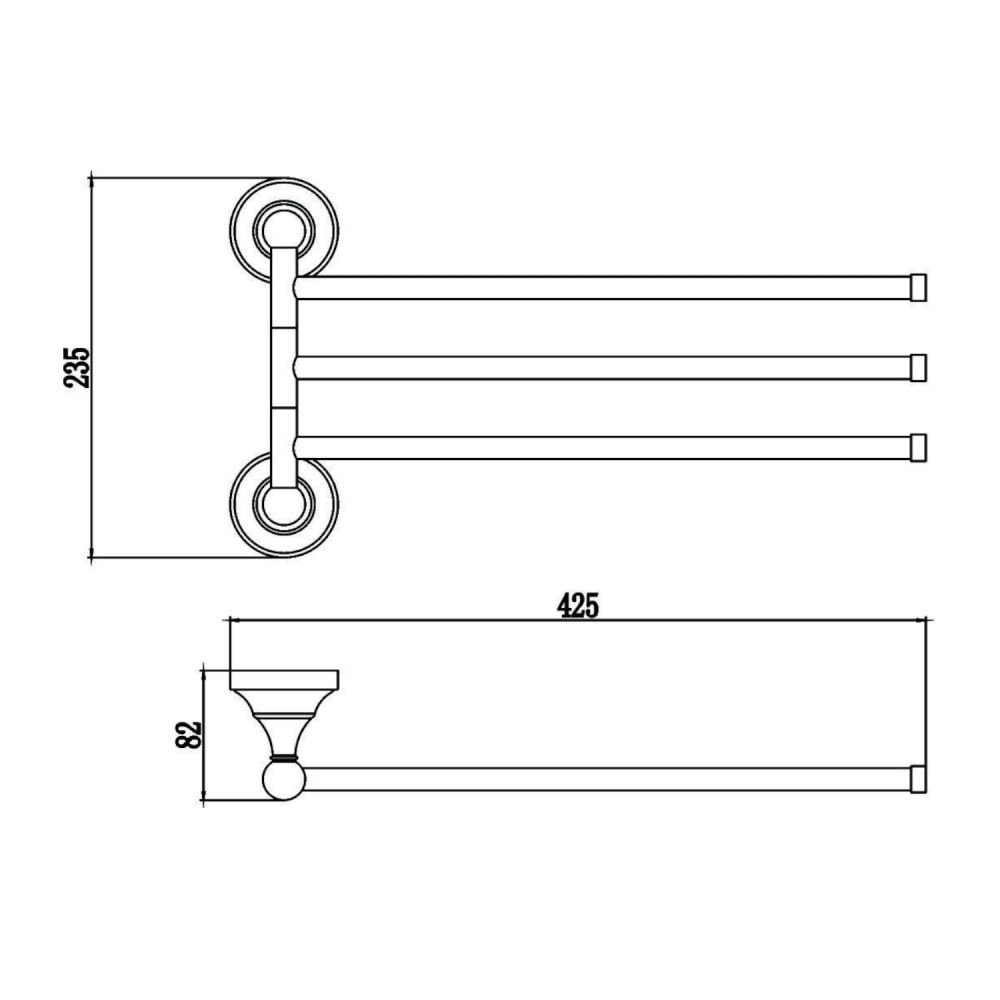 Полотенцедержатель Savol S-06803A, хром