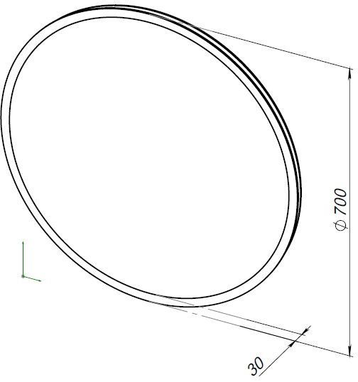 Зеркало Aquanet Optima 70 с LED подсветкой Зеркало Aquanet Optima 70 с LED подсветкой