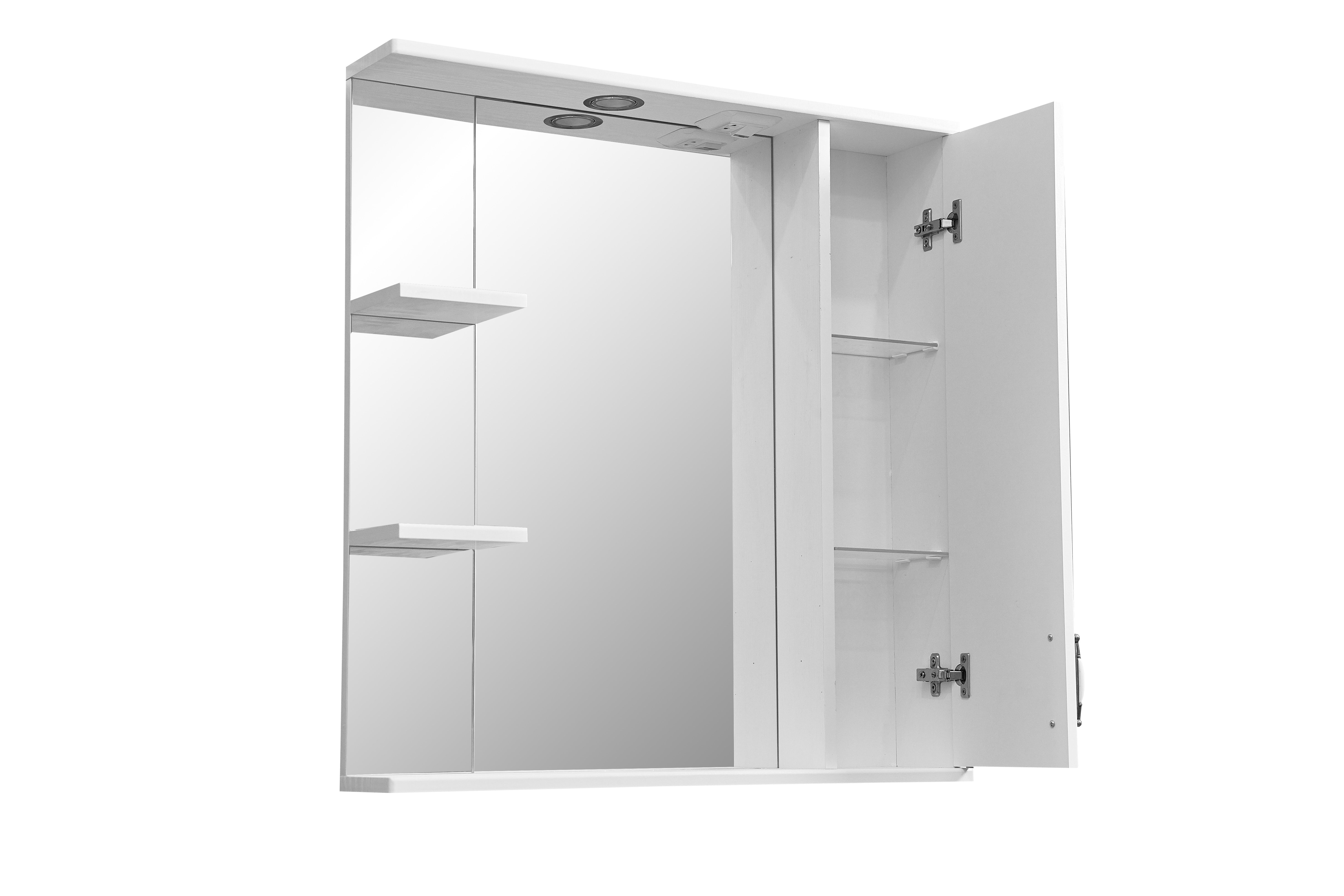 Зеркало-шкаф "Кармела 75/С", ольха белая