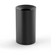Мусорный бак, Decor Walther, DW, без крышки, ширина, мм-400, глубина, мм-400, высота, мм-700, тип установки-напольный, с внутренним ведром для торгового центра, цвет-черный матовый
