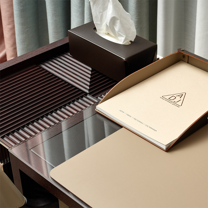 ADJ Салфетница Kleenex, 23x12xH7,5 см., цвет: шоколад/капучино