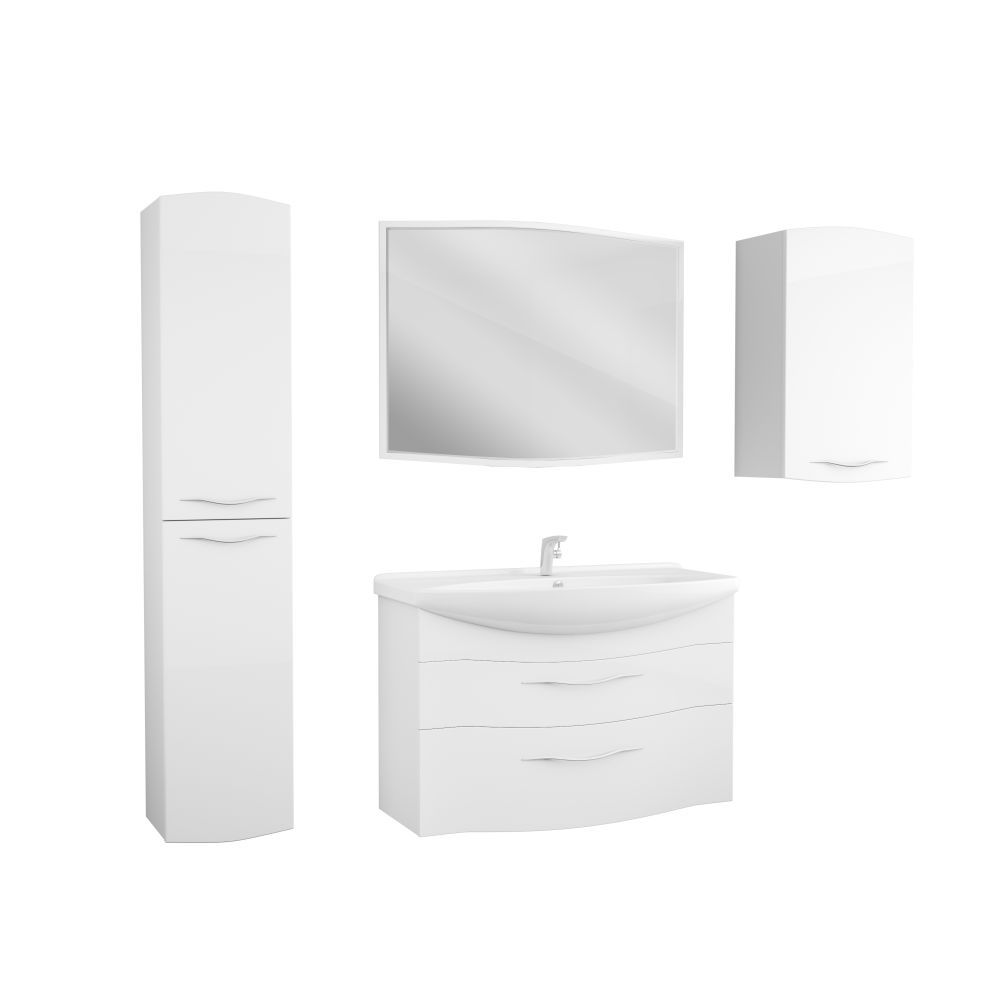 Тумба Vessla stor 105, белый лак