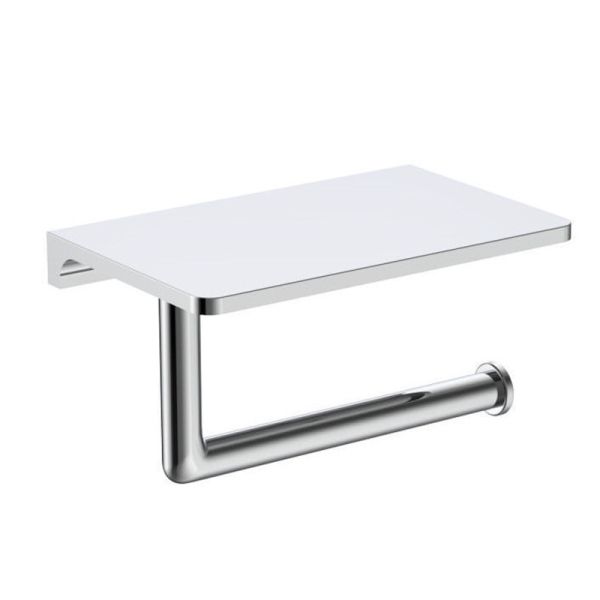 Держатель для туалетной бумаги с полочкой Raglo R320.03, хром