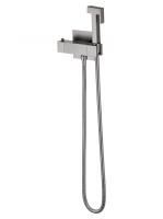 Смеситель с гигиеническим душем и термостатом встраиваемый WONZON & WOGHAND, Темный графит (WW-88819903-BGM)