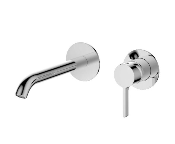 AQG Urban Flow Two, встраиваемый в стену однорычажный смеситель для раковины, цвет хром