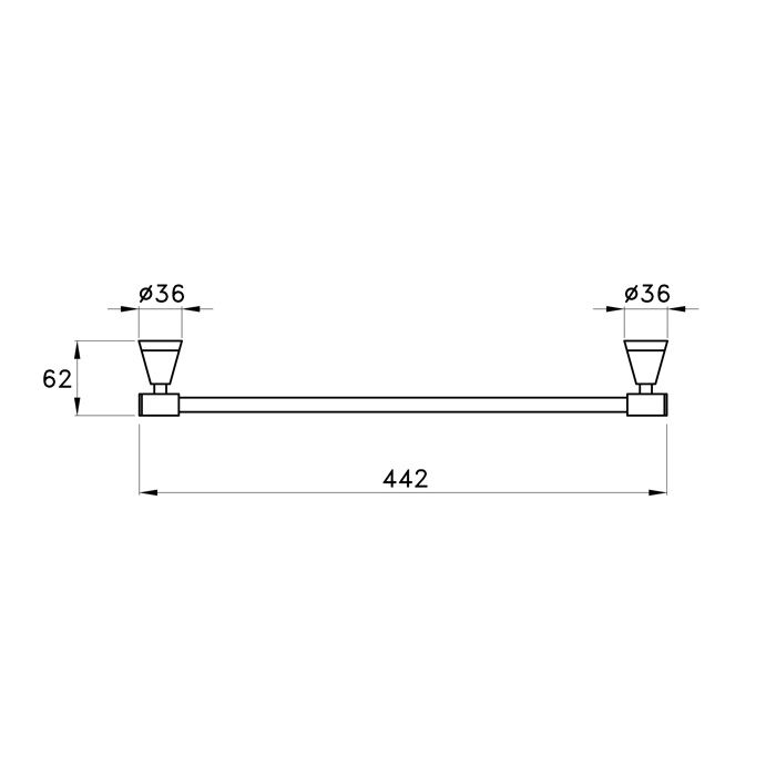 Stella 130 Полотенцедержатель настенный 40 см 602/40 цвет: хром