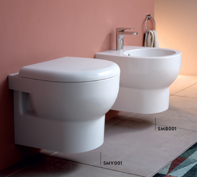 Биде, Artceram, SMARTY 2.0, тип установки-подвесной, ширина, мм-350, глубина, мм-500, высота, мм-350, форма чаши-овальная, отверстия для смесителя-1, материал-керамика, без креплений, цвет-белый глянцевый