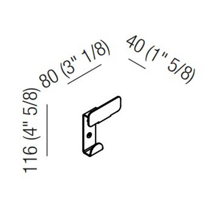 Agape Mach 2 Вешалка настенная 11.6x8 см, цвет: черный Agape Mach 2 Вешалка настенная 11.6x8 см, цвет: черный