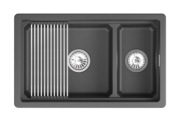 Кухонная мойка GRANULA кварц (7304iU, ЧЁРНЫЙ)