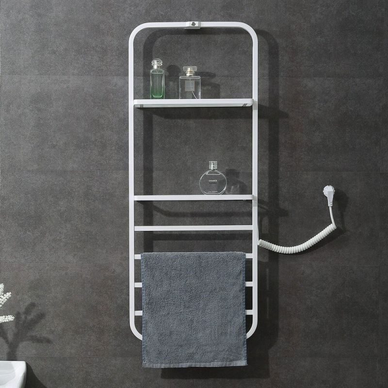 Электрический полотенцесушитель Black&White Universe 400х1010 N-337W с полкой Белый