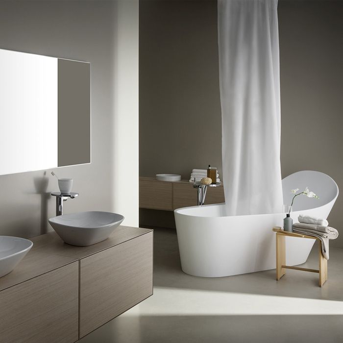 Laufen Palomba Ванна 1800x890x540мм, свободностоящая, из материала Sentec, со сливом-переливом, цвет: белый