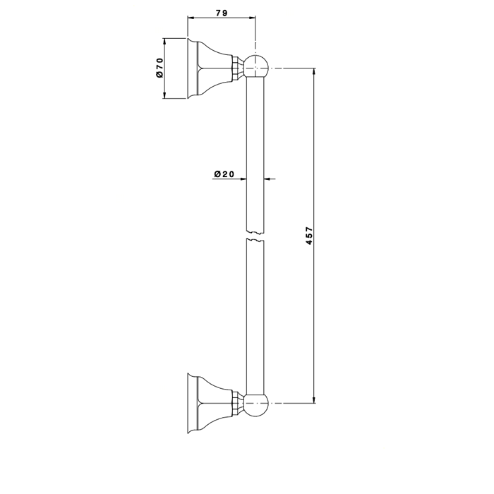 Nicolazzi Teide Полотенцедержатель 30 см, цвет: хром Nicolazzi Teide Полотенцедержатель 30 см, цвет: хром