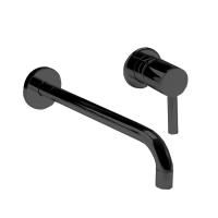 Bongio ON Смеситель для раковины встраиваемый, излив 220 мм, цвет матовый черный хром (без внутр части 09761)