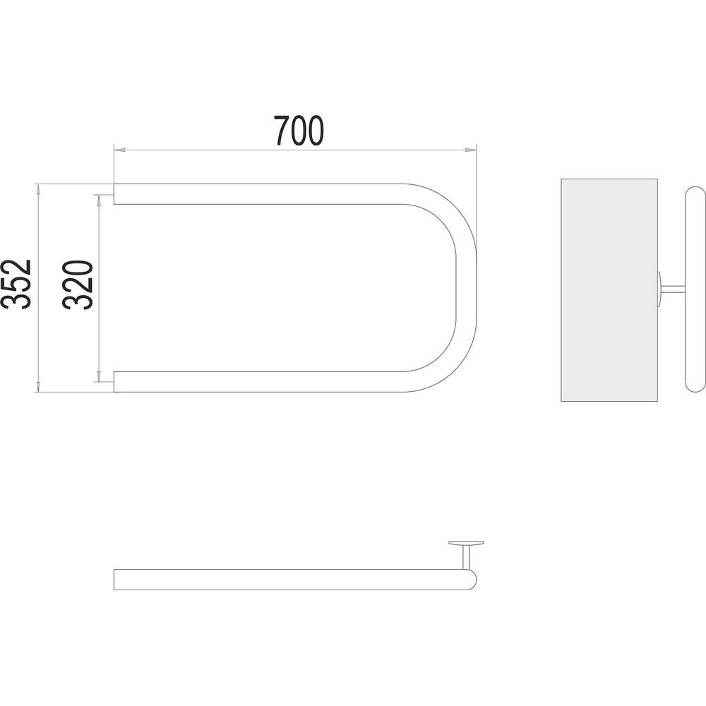 Полотенцесушитель водяной Terminus П-образный (1") 320х70