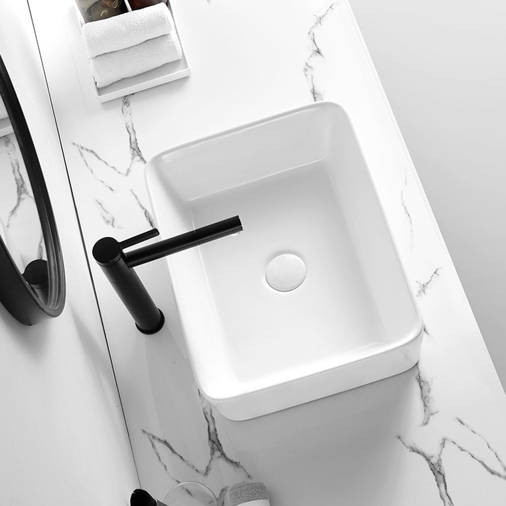 Раковина чаша WesnaArt KUBUS 3010-KUB13, белый, артикул 3010-KUB13