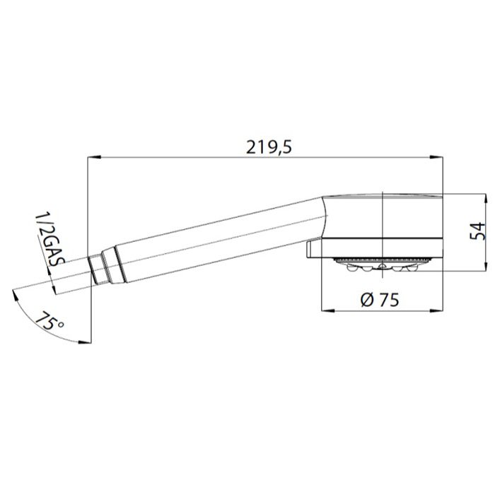 BOSSINI Ручной душ Ø75 мм., с 5 режимами, цвет хром BOSSINI Ручной душ Ø75 мм., с 5 режимами, цвет хром