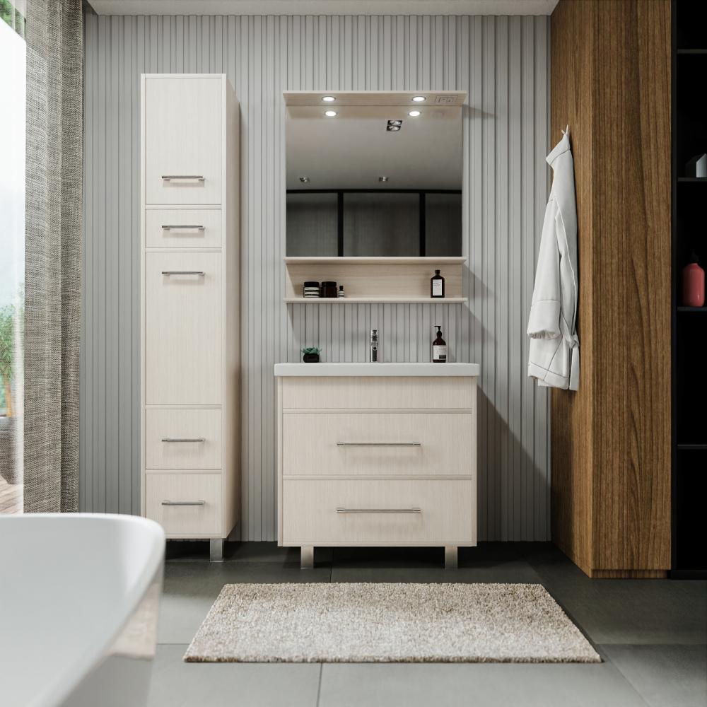 Зеркало Бриклаер ЧИЛИ 80 см, светлая лиственница, артикул 4627125414954