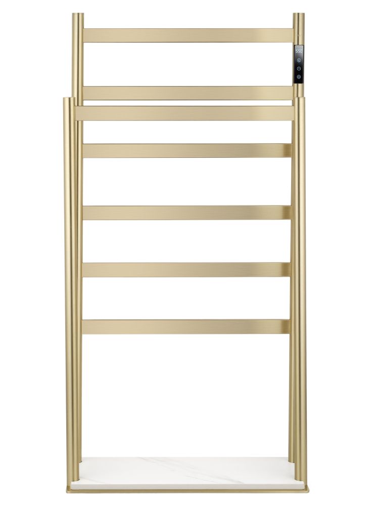 Полотенцесушитель электрический напольный WONZON & WOGHAND ESSEN, Брашированное золото (WW-A407-BG)