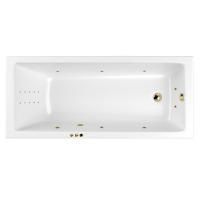 Ванна WHITECROSS Wave Slim 180x80 "SMART NANO" (золото)
