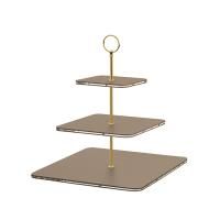ADJ Сервировочная стойка, 30x30xH35 см.,ручка Круглая, цвет: капучино, фурнитура золото