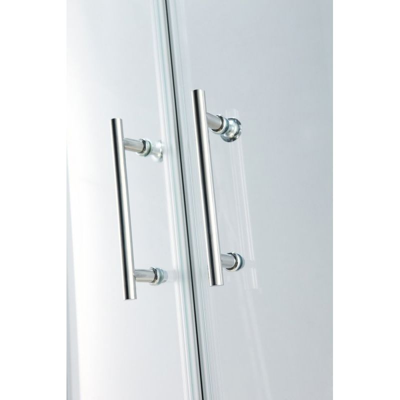 Душевой уголок Cezares Momento R-2 100х100 профиль Хром стекло прозрачное