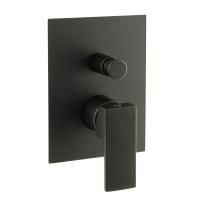 KVANT См-ль скрытого монтажа моноком., 2-х позиционный с девиатором, черный матовый