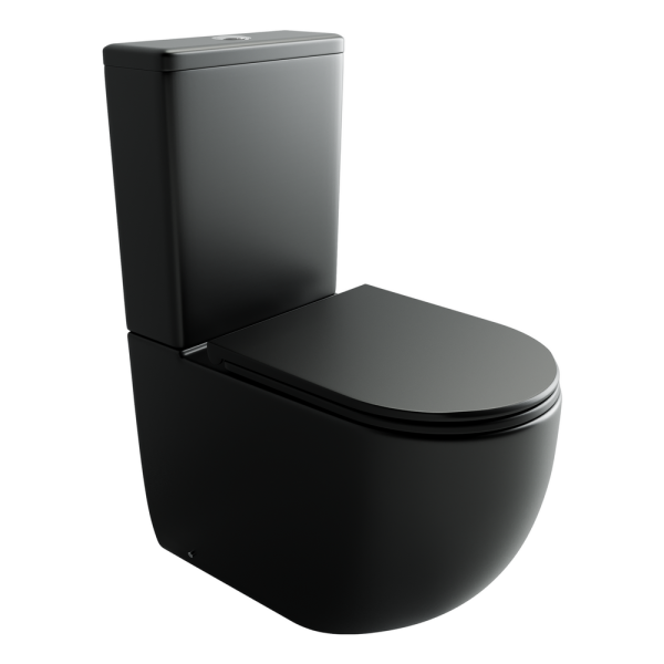 Напольный пристенный унитаз Метрополь (Metropol) смыв Торнадо черный матовый CN4001TMB