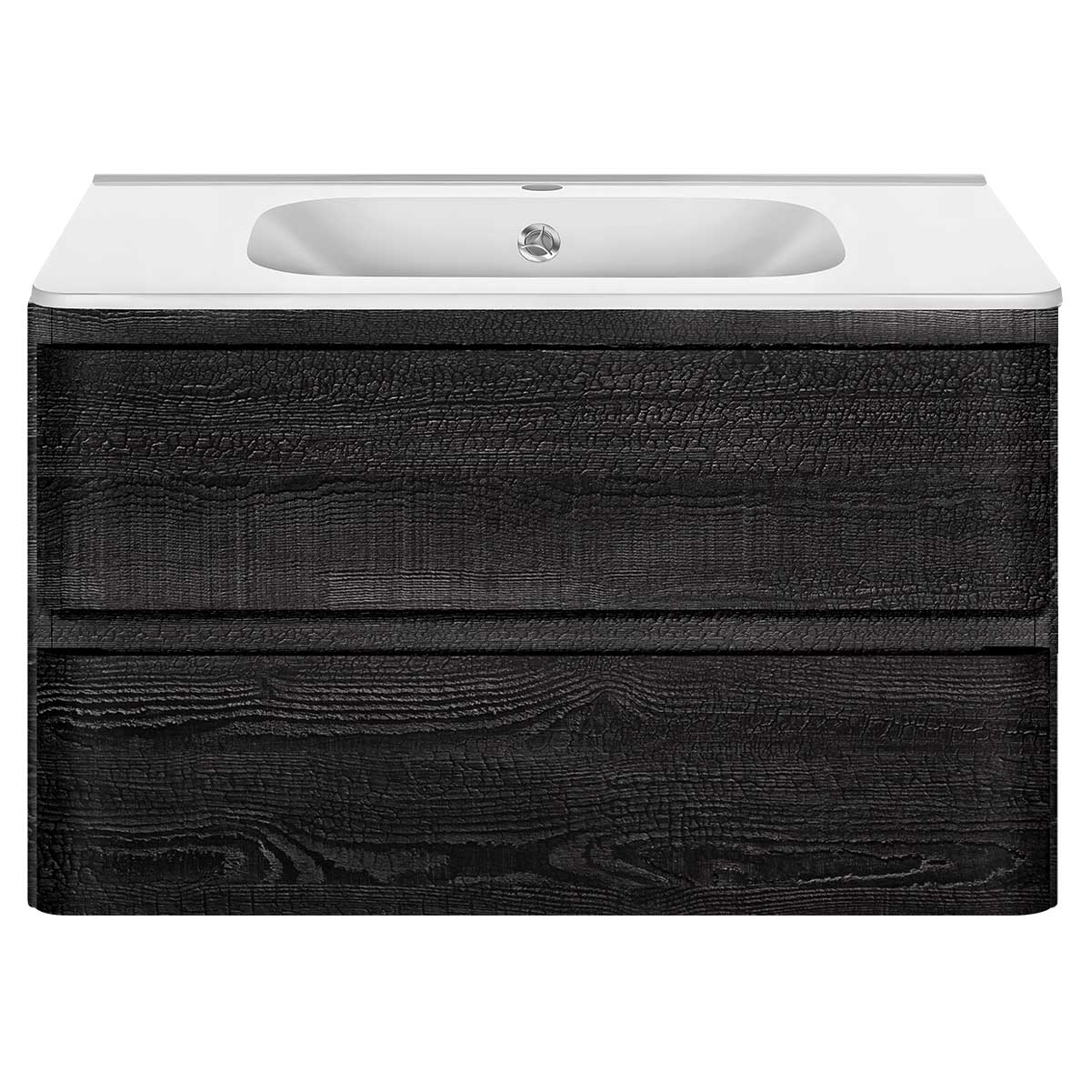 База под раковину Vico 800 подвесная, 2 выкатных ящика soft close, Carbone