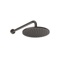 GESSI Origini Верхний душ с кронштейном, настенный ,защитой от известкового налета, цвет: Black Metal Brushed PVD