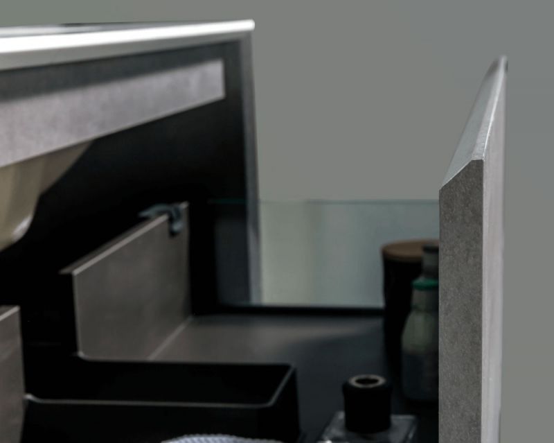 Комплект мебели для ванной Black&White Universe U909.1000 подвесной Пепельный