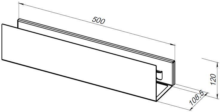 Полка Aquanet Магнум Н 50x12 черная матовая, с крючками Полка Aquanet Магнум Н 50x12 черная матовая, с крючками