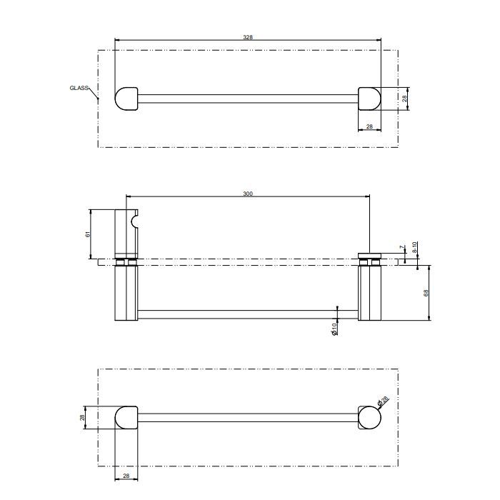 GESSI Rilievo Полотенцедержатель, 30 см, цвет: хром GESSI Rilievo Полотенцедержатель, 30 см, цвет: хром