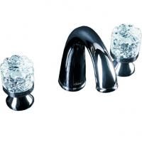 Смеситель для раковины на 3 отверстия CRYSTAL, хром_Комплект