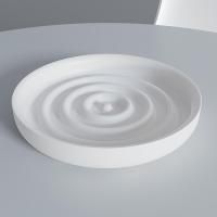 SALINI GOCCE Мыльница Ø120х20 мм., настольная, S-Stone, цвет белый матовый SALINI GOCCE Мыльница Ø120х20 мм., настольная, S-Stone, цвет белый матовый