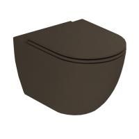 AZZURRA COMODA Унитаз подвесной безободковый 51,5x36см, цвет Cacao