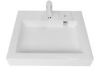 Раковина над стиральной машиной Солярис 60х50 с кронштейнами