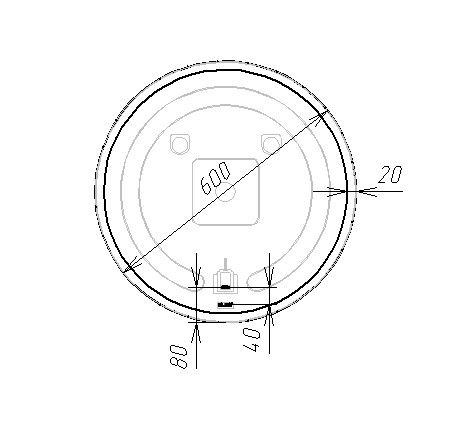 Зеркало VIANT "Мюнхен" 60х60 LED подсветка  (VMUN60-ZLED), артикул VMUN60-ZLED