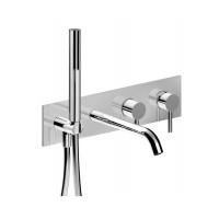 Fantini Nostromo Смеситель для ванны, встраиваемый, с ручн душем, излив 200мм, (наружняя часть), цвет: хром